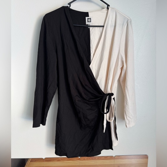 Anne Klein Tops - Anne Klein Chic Two-Tone Wrap Shirt